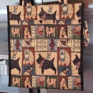 💕PARISUN💕 Canvas Dog Print Tote Bag